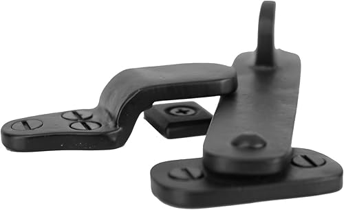 Miniatura 3 de Brass Valley Traba hacia atrás, de 4 pulgadas, color negro, de bronce fundido.