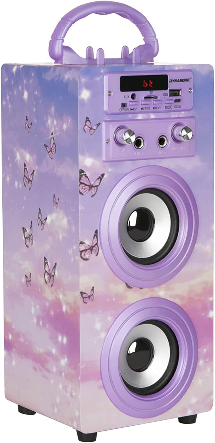 DYNASONIC Microfono Karaoke, Regalo per Bambini, Giocattolo per Bambini e Ragazzi, Regali Bambini, Giocattoli per Bambino e Bambina con Microfono Modello (025-18 LIGHTS)