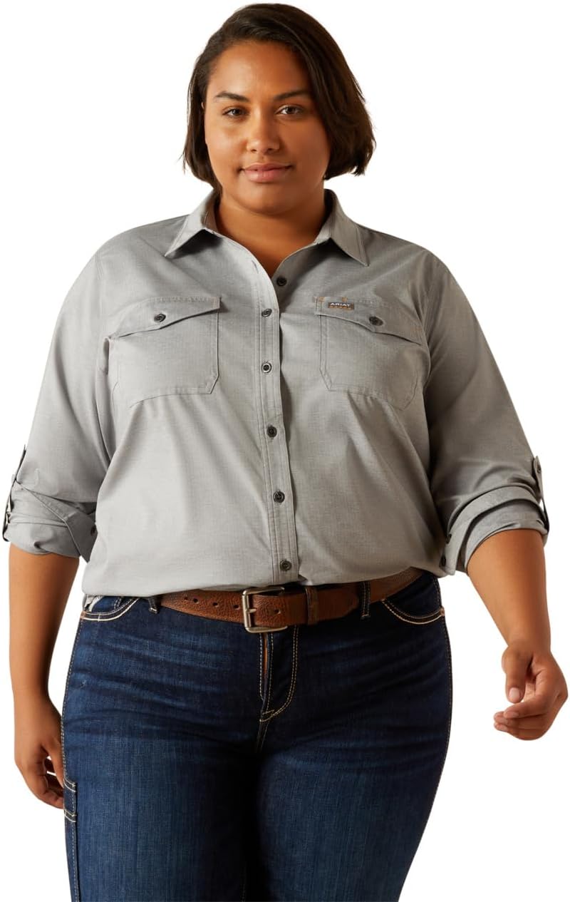 Ariat Women's Rebar Made Tough Venttek Durastretch Work Shirt