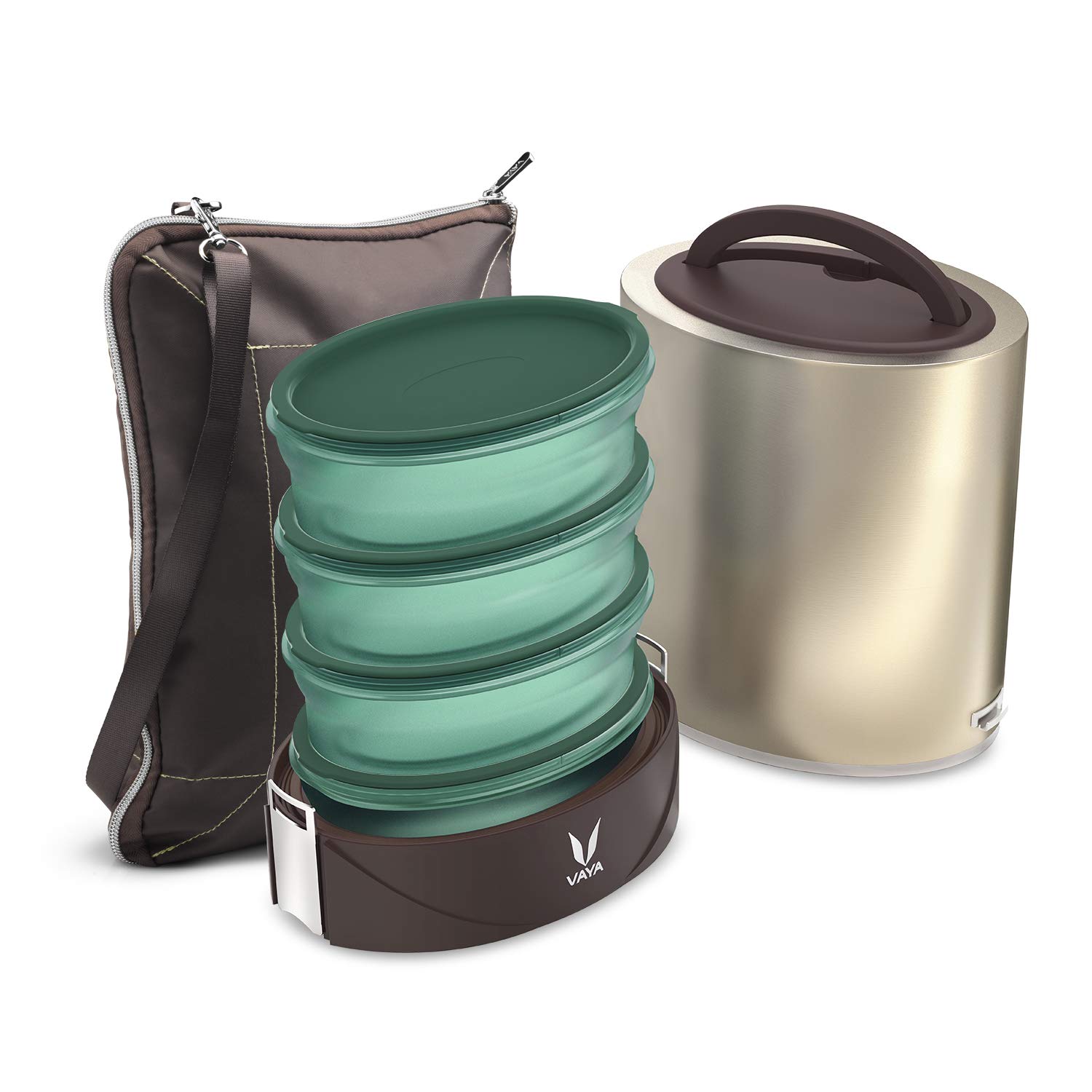 Buy VAYA Tyffyn Flex Lunch Box for Office for Men,1200ml with 4 Tritan