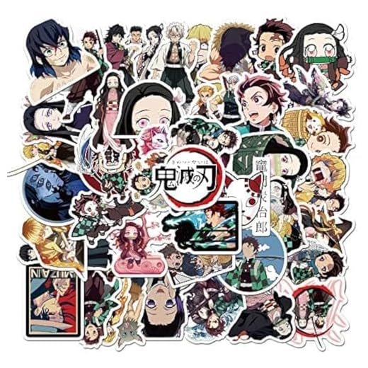 50 piezas Demon Slayer Pegatinas para Portátil Botella de Agua Equipaje Snowboard Bicicleta Monopatín Calcomanía para Niños Adolescentes