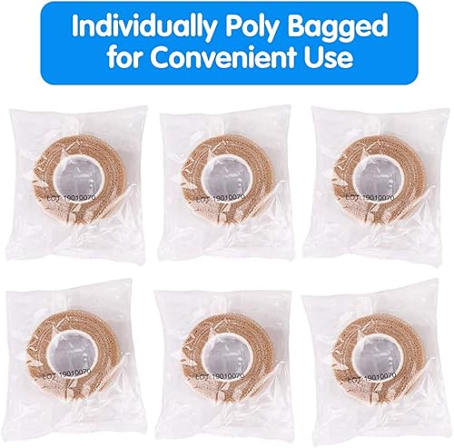 Miniatura 6 de LotFancy Cinta autoadhesiva, paquete de 30, 1 pulgada x 5 yardas, vendaje autoadhesivo para vendaje elástico, cinta médica de primeros auxilios para