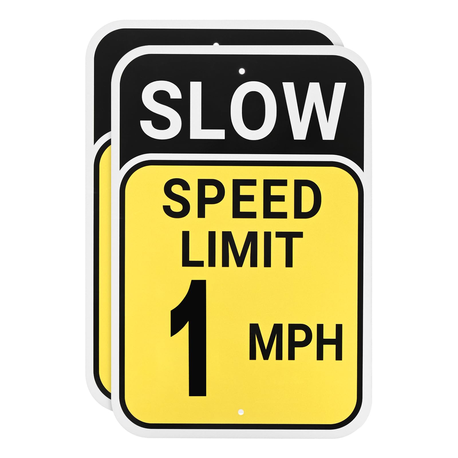 M METERXITY 2-Pack Speed Limit 1 MPH Sign