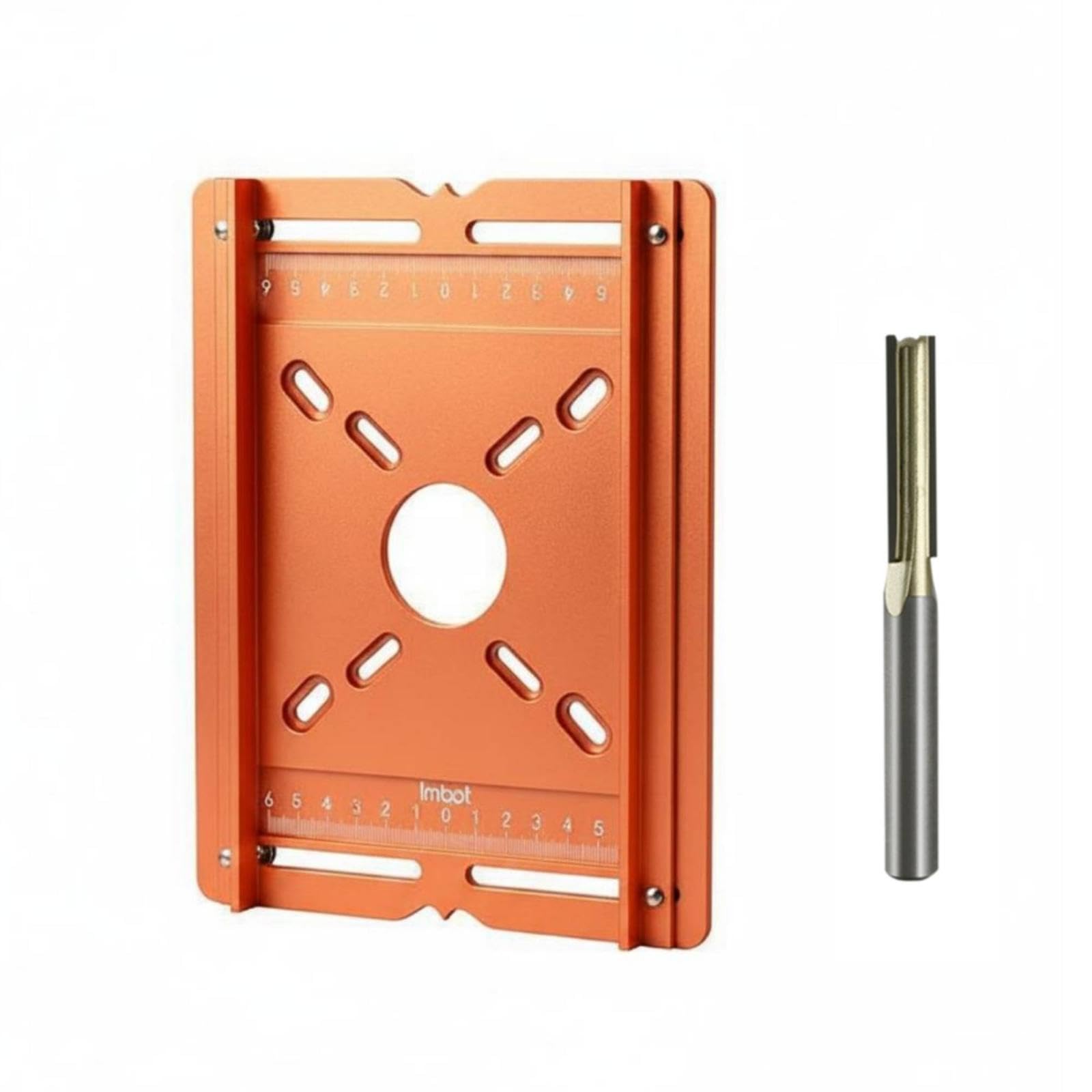 Slotting Router Plate Aluminum Alloy Router Grooving Base Plate Precision Trimmer Base Tool W 3-Blade Knife-image-42