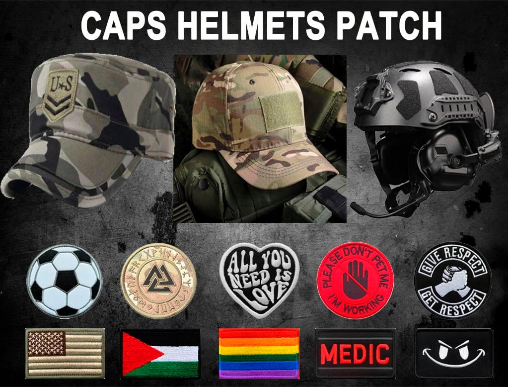 20 Pcs National Flag Patch Tactical Hook & Loop Sew On Embroidered Emblem Fastener Applique Patches for Clothes,Backpacks,Jeans,Hats,Jacket,Vest,Badge Cloth Sign Costume DIY Accessories