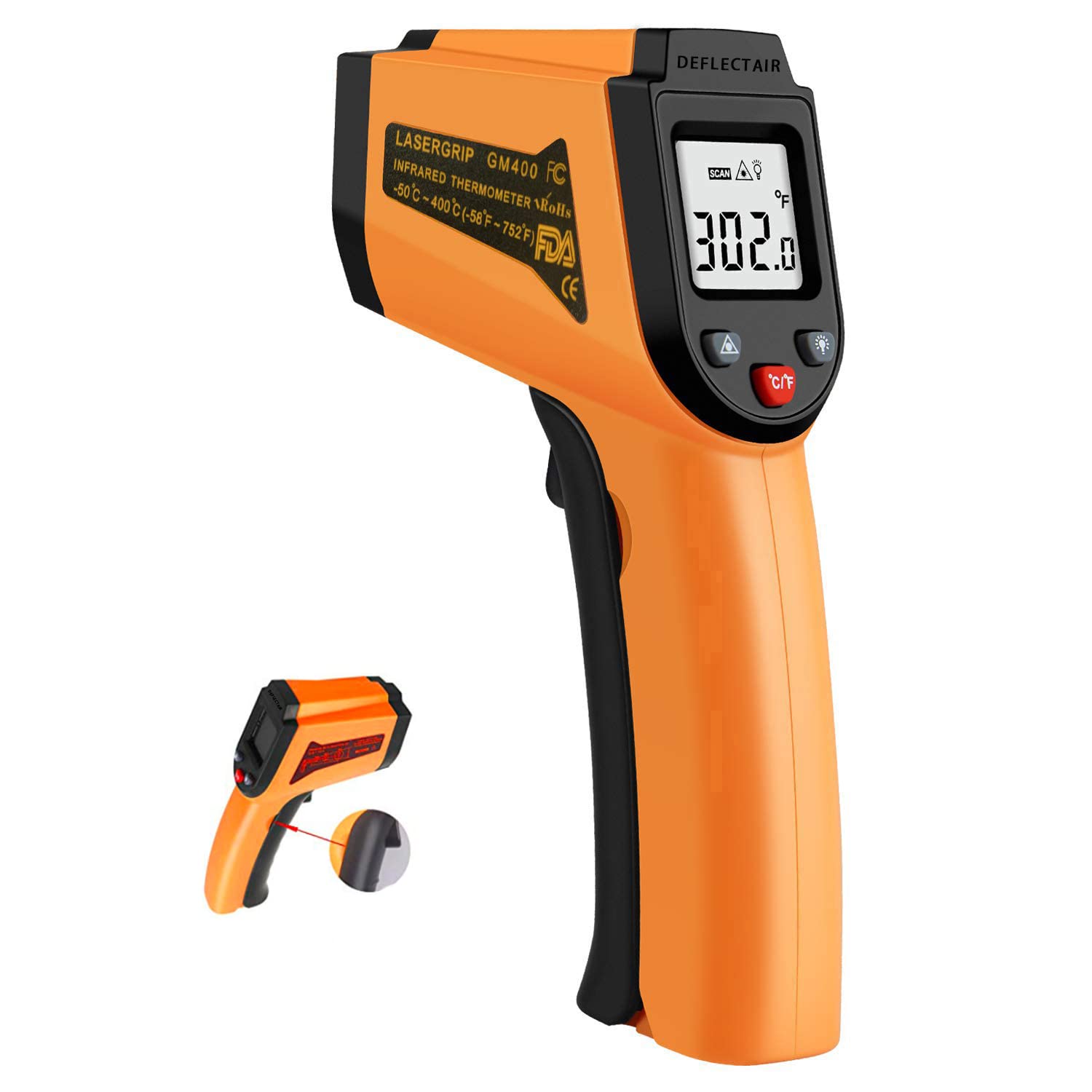 Infrared Thermometer 50°C to 400°C(58°F to 752°F