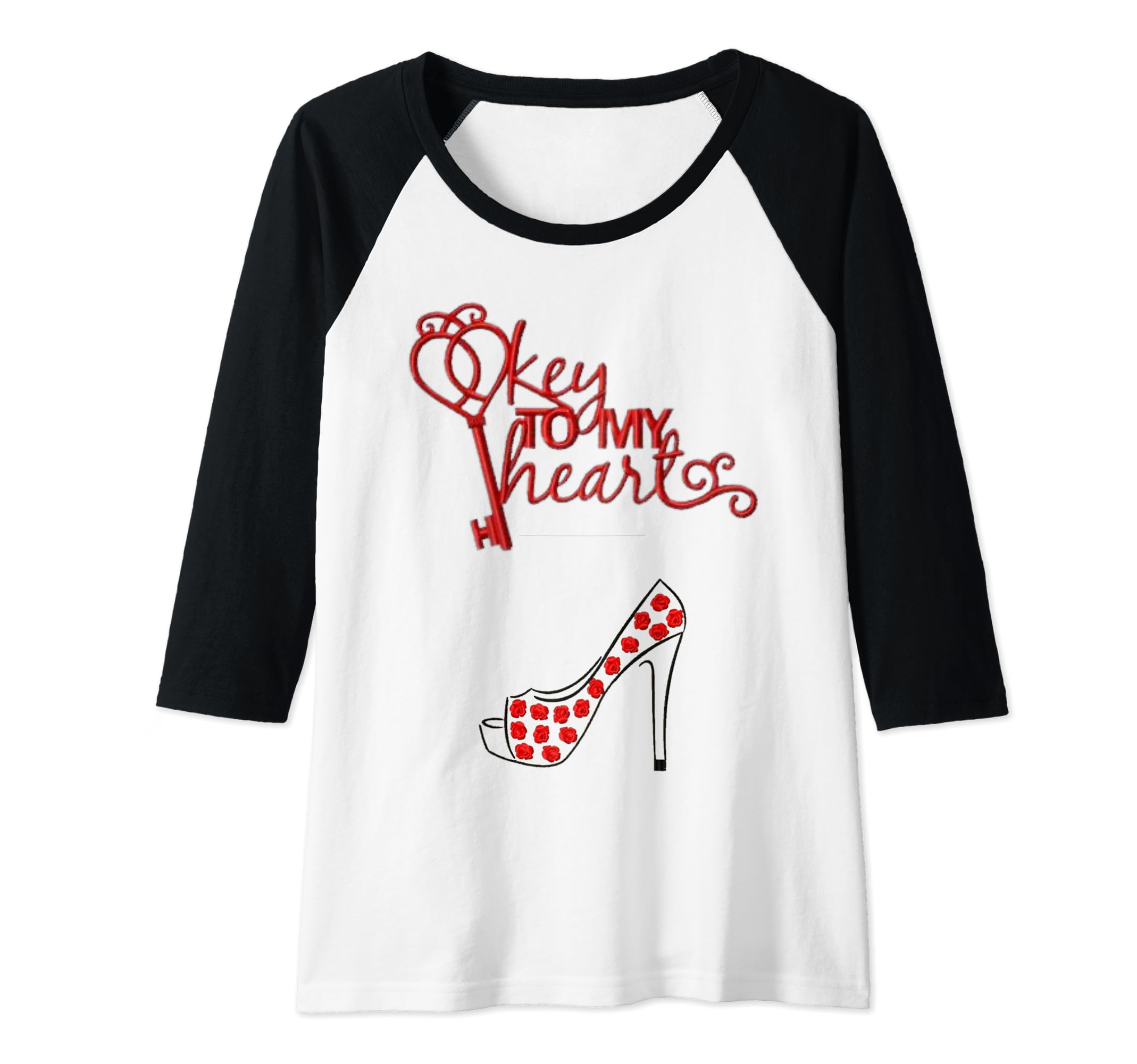 Teespring CollectionWomens Inspiring Heart's Key: Women's Apparel by Teespring Raglan Baseball Tee