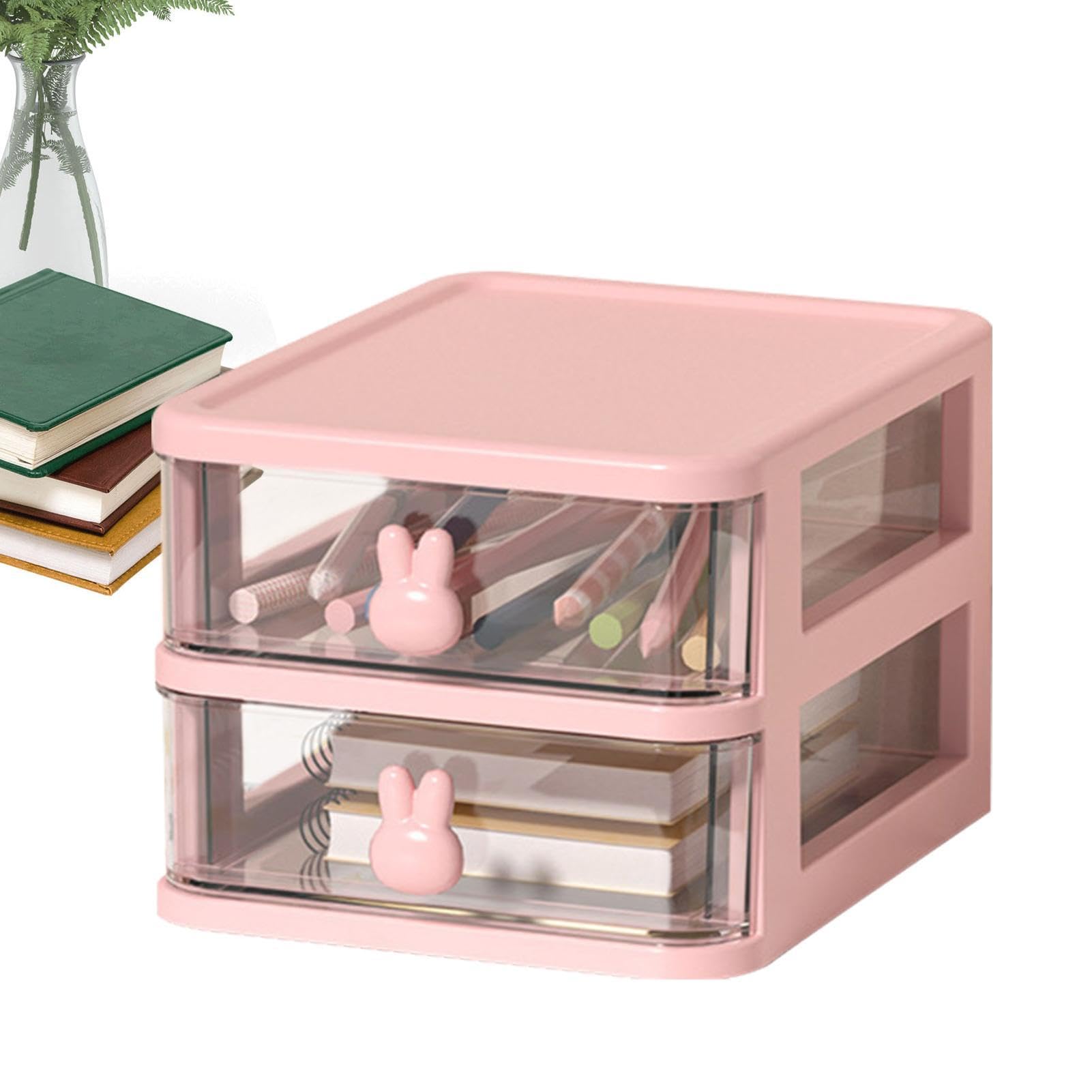 Closet Organizers And Storage - Multi Layer Desk Organizer With Drawers | Desktop Storage Box Desk Drawer Organizer | Tabletop Organizer Practical Organizer | Cute Desk Accessories For Stationary