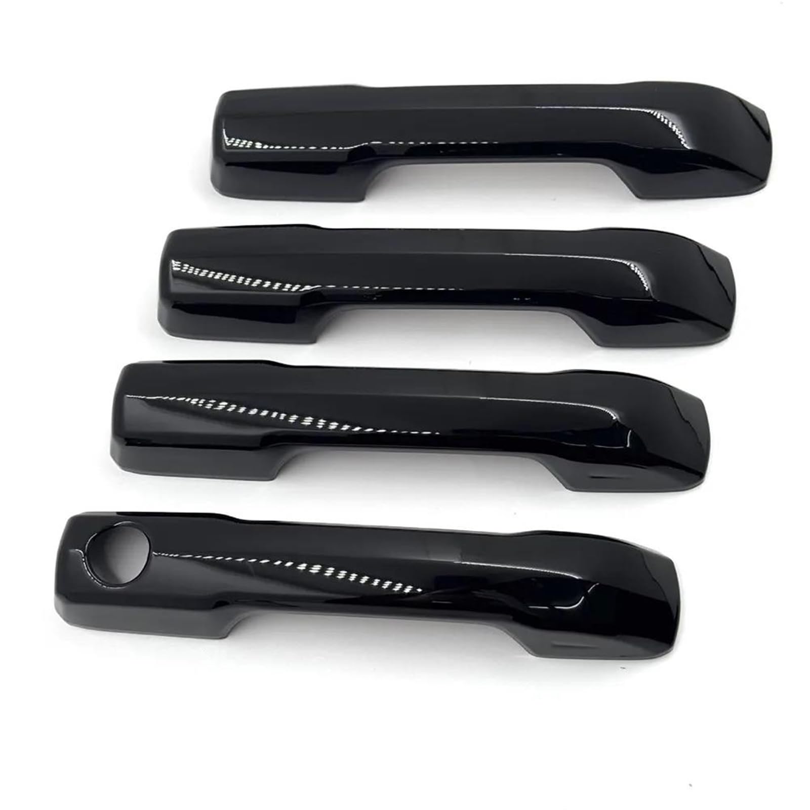 Yytemd Gloss Black Car Door Handle Cover Exterior Moulding Trim Protector Accessories For Toyota For Tundra 2022-2025 Chrome(Gloss Black)