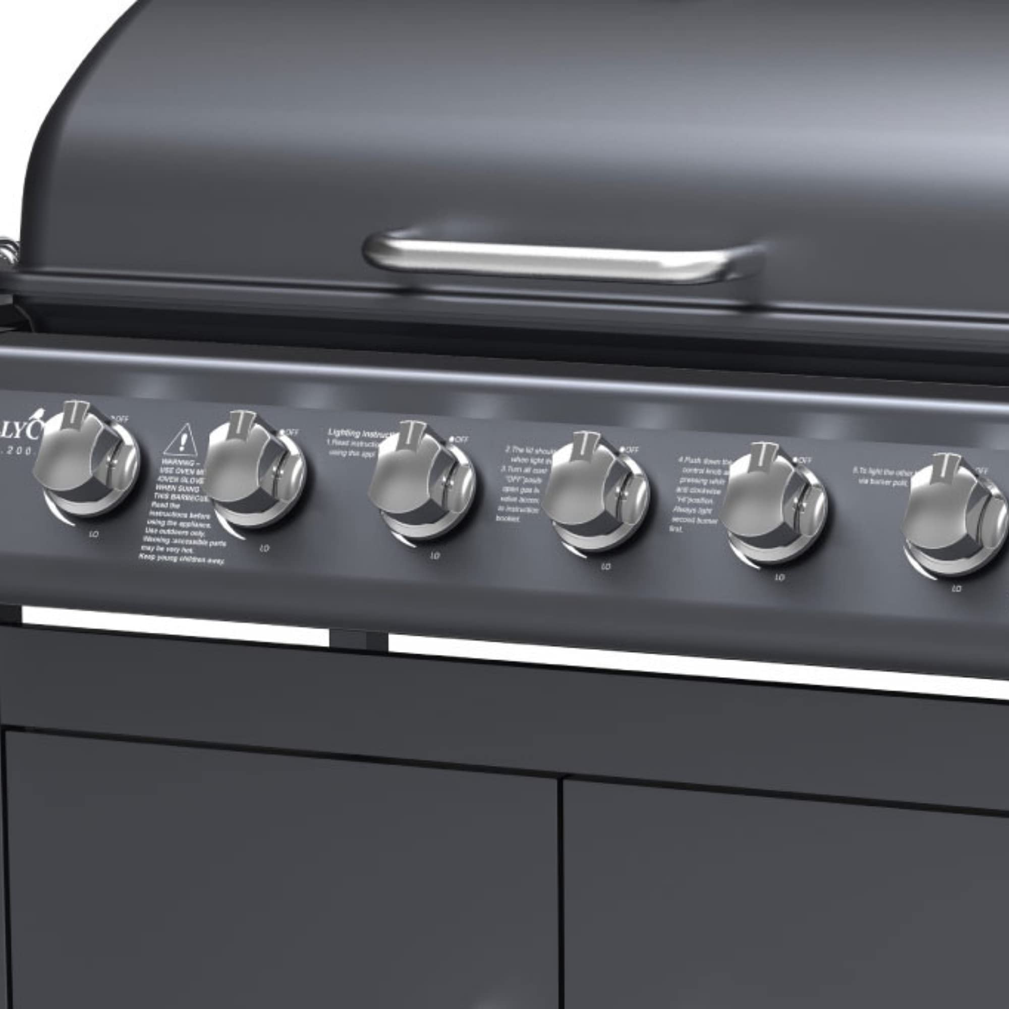 Buy 6 Burner Gas BBQ + Side Burner Gas Barbecue Grill with Side Shelf