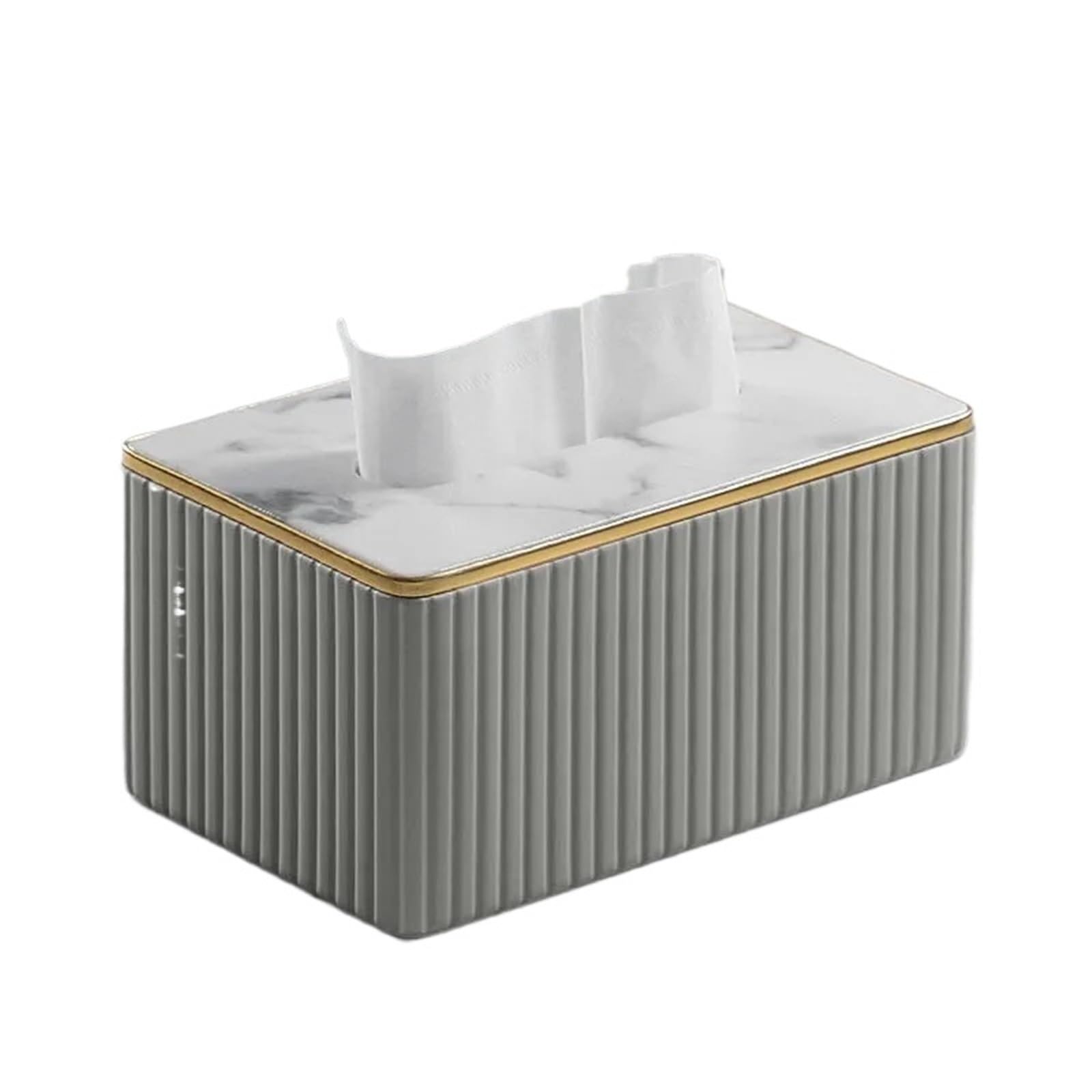 Dvmsief Grey Small Tissue Box Cover Tissue Box Simple Leather Living Room Decoration Cover Household Desktop Face Towel Paper(Grey Small)