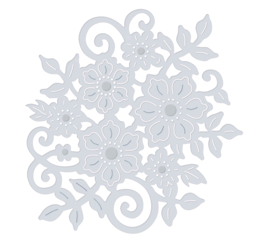 Sweet Dixie 1 x Floral Posy Die, Grey, Medium