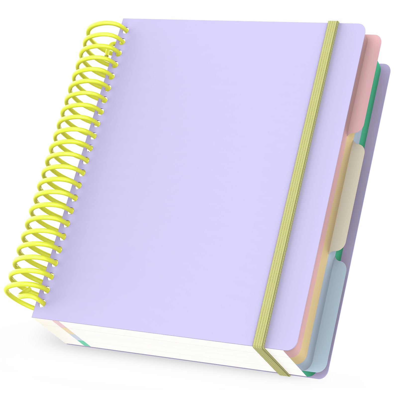 Yarotm Cuaderno Espiral A5-1 PC Rayas Notebook 16.3x20.5cm - 120 Hojas/240 Páginas Bloc de Notas A5-90g/m² Papel Lineas Libreta A5 - Morado Diario Personal Cuaderno de Viaje