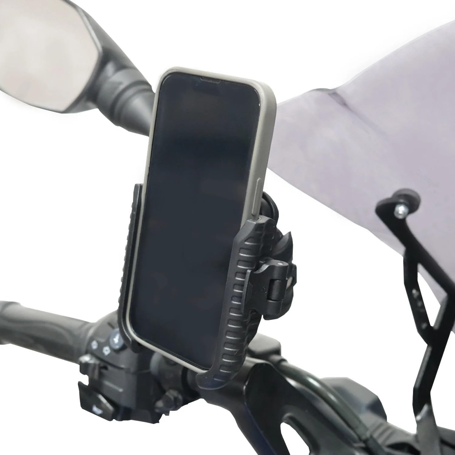 GP Kompozit TTR09 Universal Ayna Bağlantılı Titreşim Modüllü Telefon Tutucu Siyah