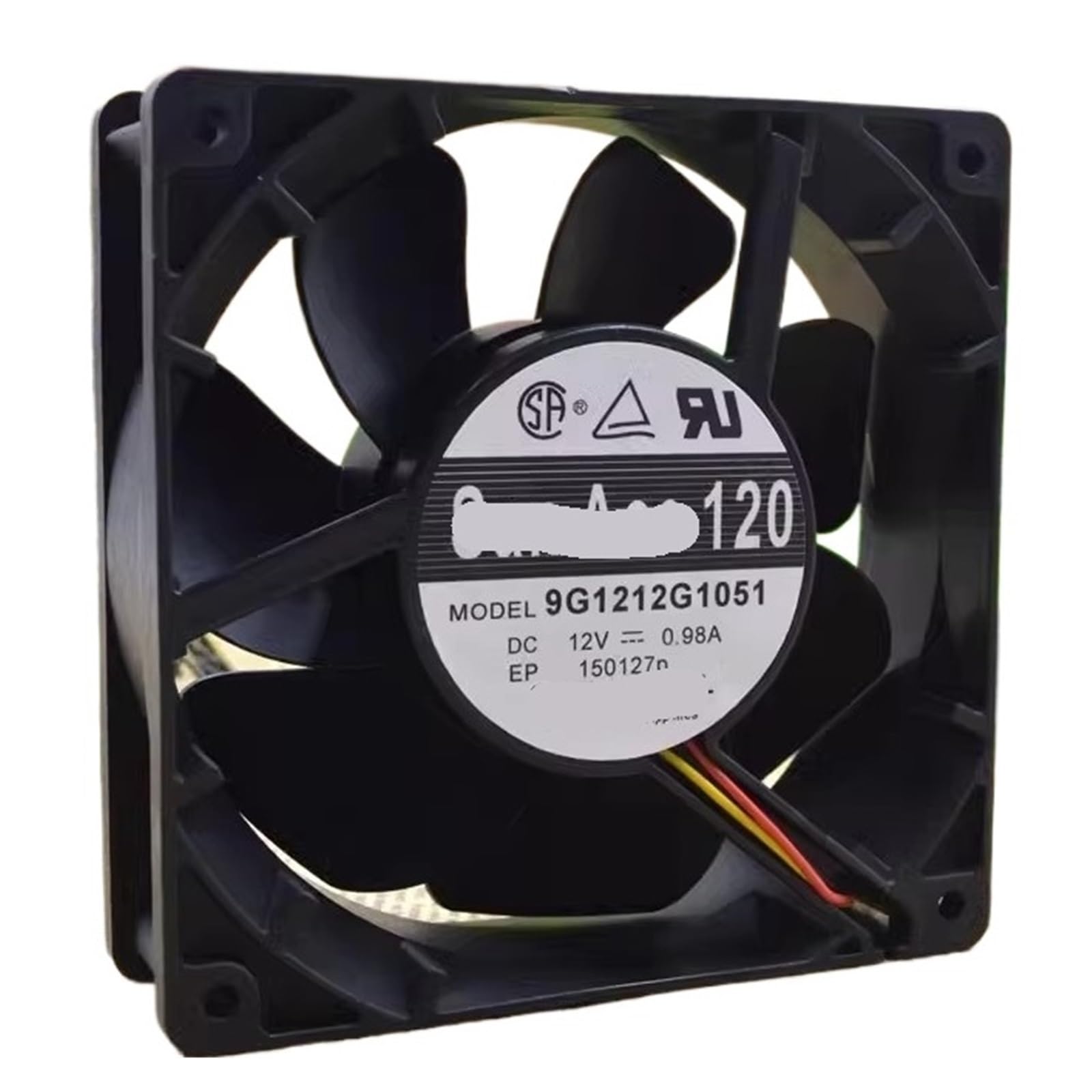 PEQYUACTE 12CM 120 * 120 * 38mm 9G1212G1051 12V 0.98A Three Wire Cooling Fan(3wire B2)