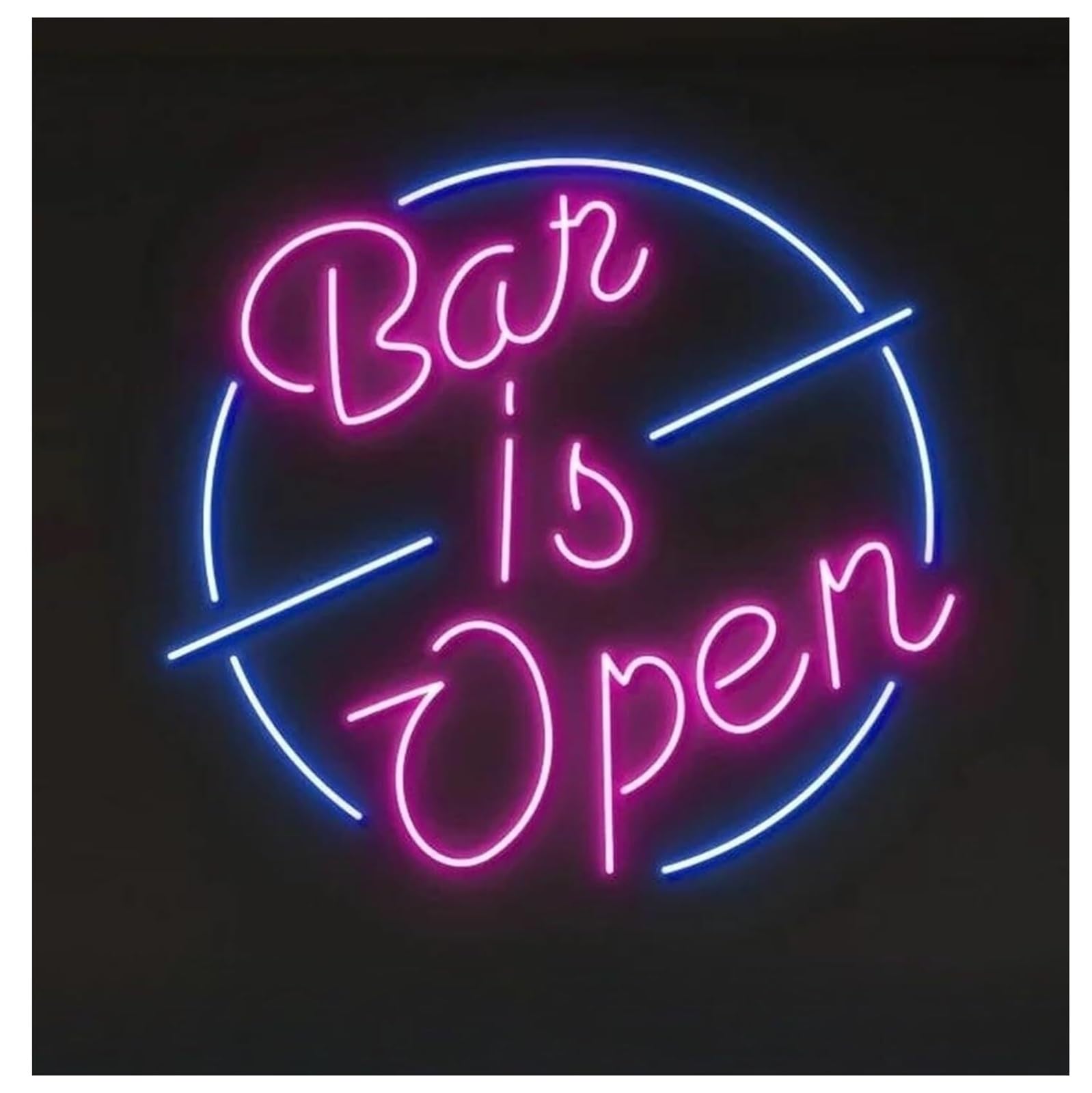 Zynther Neon lamp Soothing Atmosphere Neon Sign Bar is Open Dimmable Light for Party, Lounge, Store