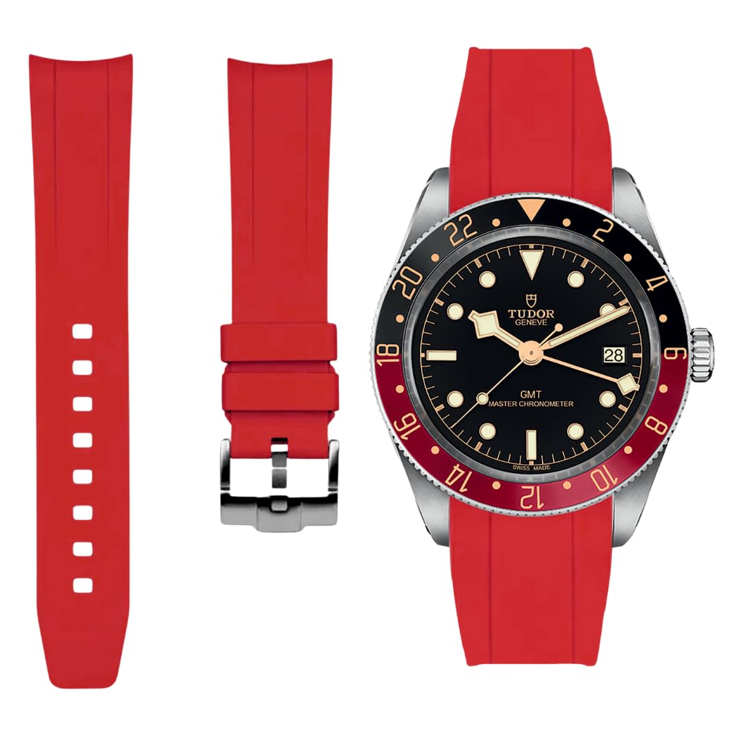 Rubber Strap Bb58 Gmt Strapseekercurved End Fkm Rubber Watch Strap