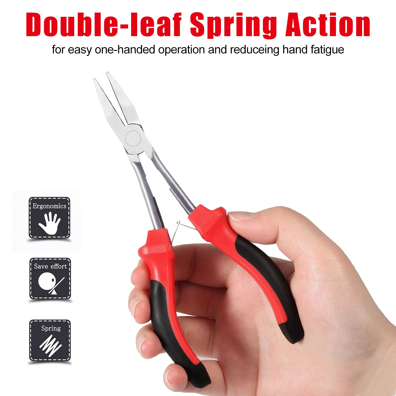 Jewelry Making Tools SPEEDWOX Flat Nose Pliers 6 Inch, Duckbill Smooth Jaw, Mini Long Reach Jewelry Pliers For Making, High Leverage Wires Jewelry Tools