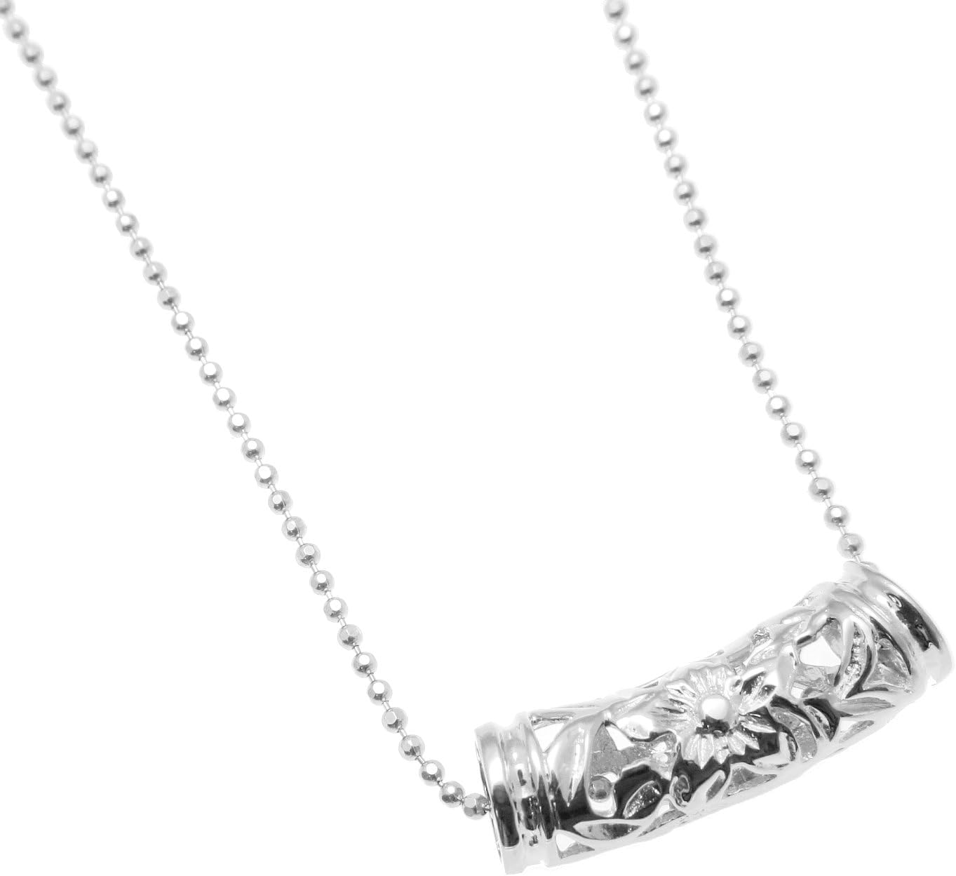 Arthur's Jewelry 925 sterling silver Hawaiian plumeria scroll barrel 21mm pendant