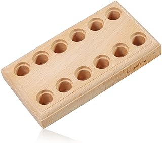 LEONTOOL Wooden Plier Organizer Pliers Storage Rack with 12 Holes Plier Rack jewelry Tool Organizer Hardwood Pliers Holder 6 Plier Block Jewelry Making Tool