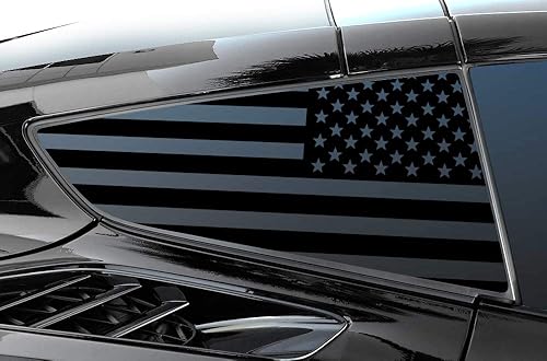 Factory Crafts Kit de gráficos para ventana, adhesivo de vinilo compatible con Chevrolet Corvette C7 Stringray 2014-2019 - Bandera de Estados Unidos