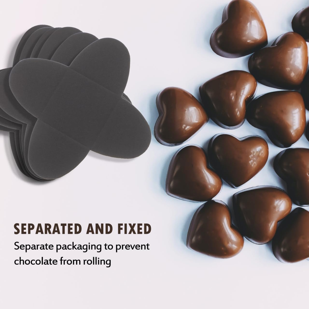 DOITOOL Lot de 200 caissettes en papier pour truffe, chocolats, bonbons, pour fête prénatale, fête prénuptiale, fête d'anniversaire, mariage