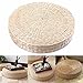 MOOUS Woven Straw Seat Cushion Pad Handmade Straw Round Tatami Yoga Floor Seat Pillow Cushions Breathable Japanese Tatami Floor Pillow Meditation Pillow for Home(40cm x 6 cm)