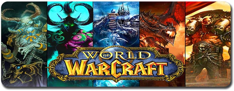 Mouse Pad，Professional Large Gaming Mouse Pad, World of Warcraft Mouse Pad,Extended Size Desk Mat Non-slip Rubber Mouse Mat (800 x 300 x3 mm / 31.5 x 11.8 x 0.12 inch, 3)