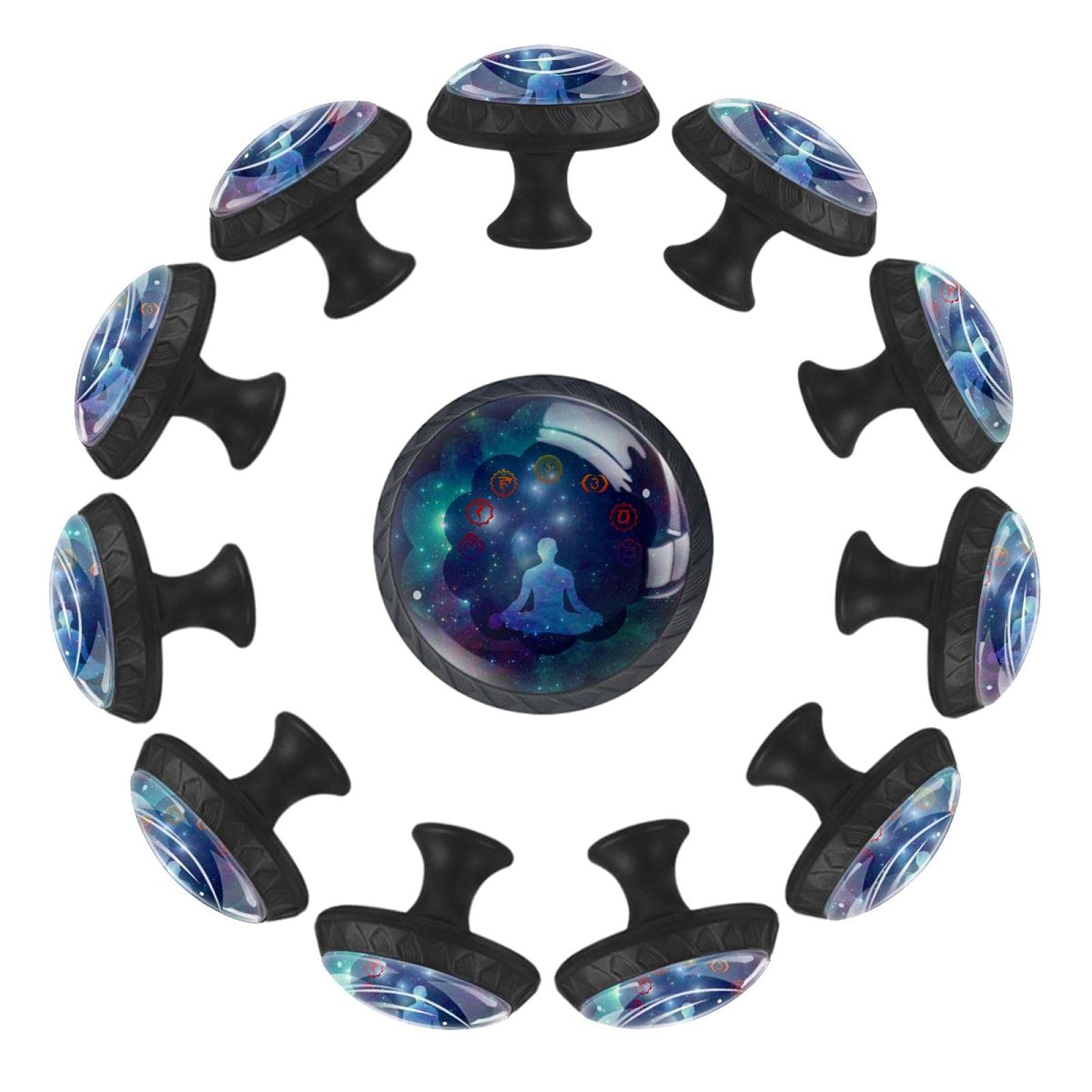 Boutons de tiroir ronds Chakra pour commode enfant et crèche lot de 12 pièces 35mm