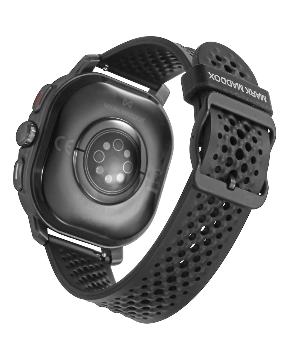 Mark Maddox Smart HS2008-50 – Smartwatch Unisex Negro, Correa de Goma Transpirable con Hebilla, GPS en App, Llamadas Desde el Reloj, Control de Estrés y Ritmo Cardíaco, Colección Smart Now