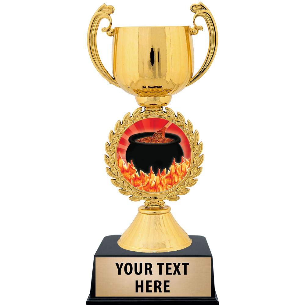 Crown Awards Personalized Chili Pot Trophy, 7.25