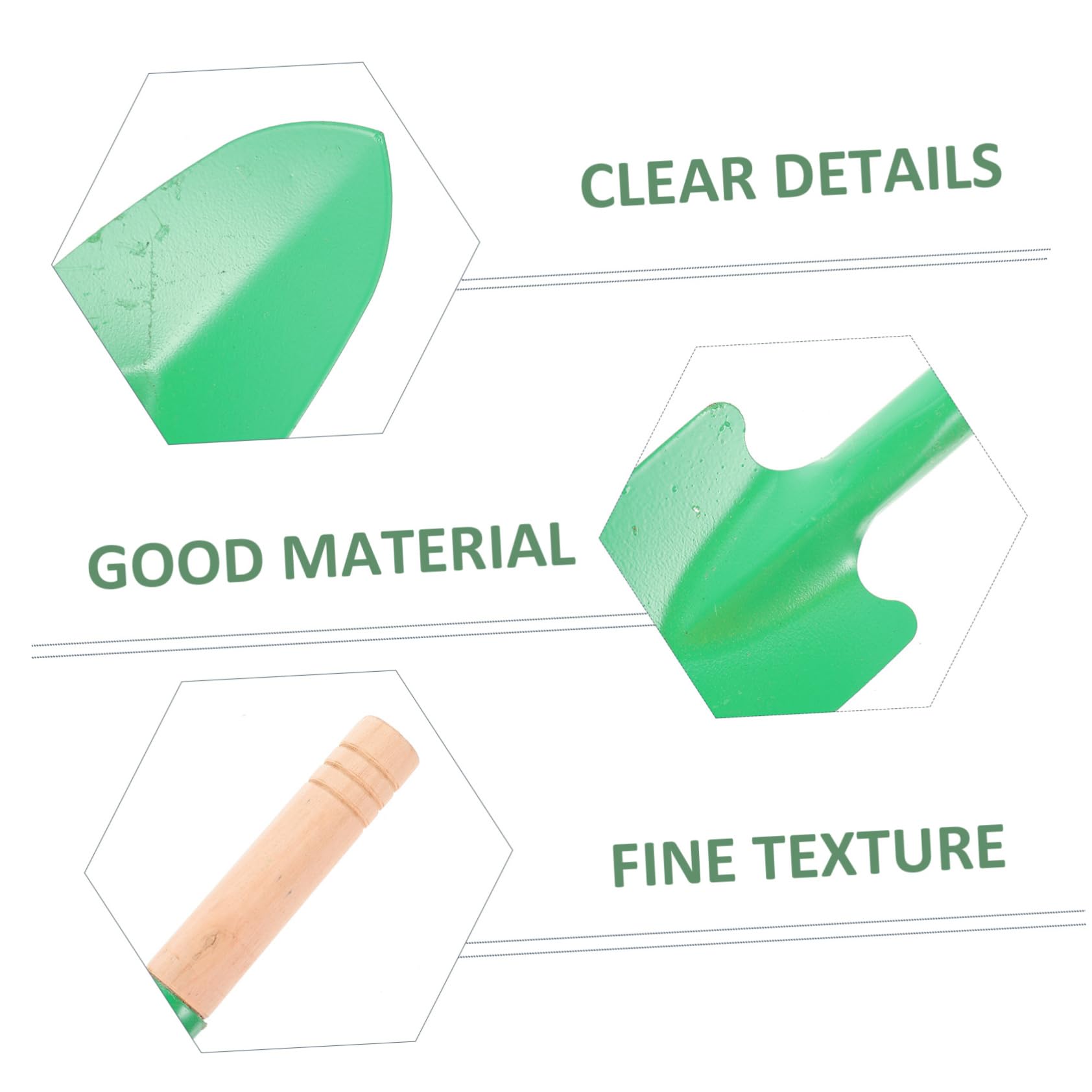 IWOWHERO Garden Spade Tool 10-Piece Set Planting Shovels Miniature Gardening Tools Metal Handles Versatile for Planting and Weeding