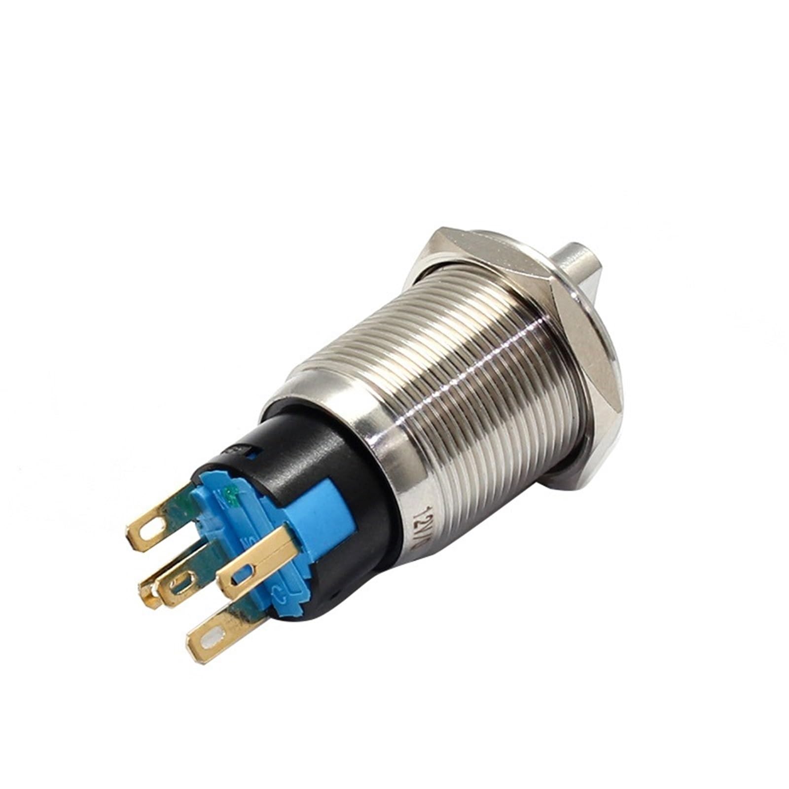 Interruttore rotante selettore rotativo a 2 o 3 posizioni da 19 mm, pulsante di aggancio, accensione/spegnimento, 12 V, illuminato a LED, 1 pezzo(2 position,12V Red LED)