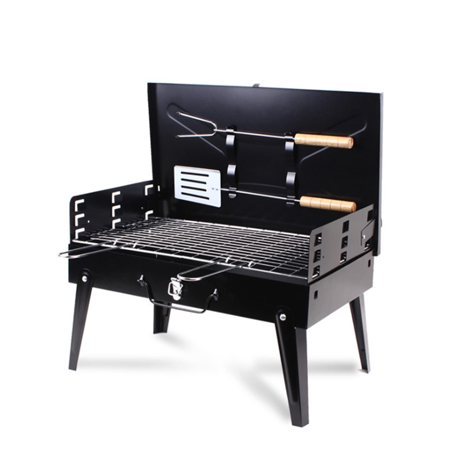 FHRKA Charcoal Grill Portable BBQ Grill Large Charcoal Grill Folding Barbecue Grill Stainless Steel Camping Grill for Outdoor Picnic Patio