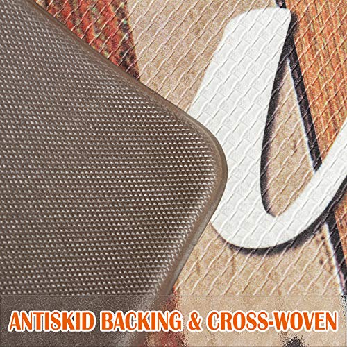 Kitchen Mat 18 x 47 Inch, Family Themed Anti-Fatigue Foam Cushioned Chef Mat Kitchen Rug Waterproof Floor Rugs