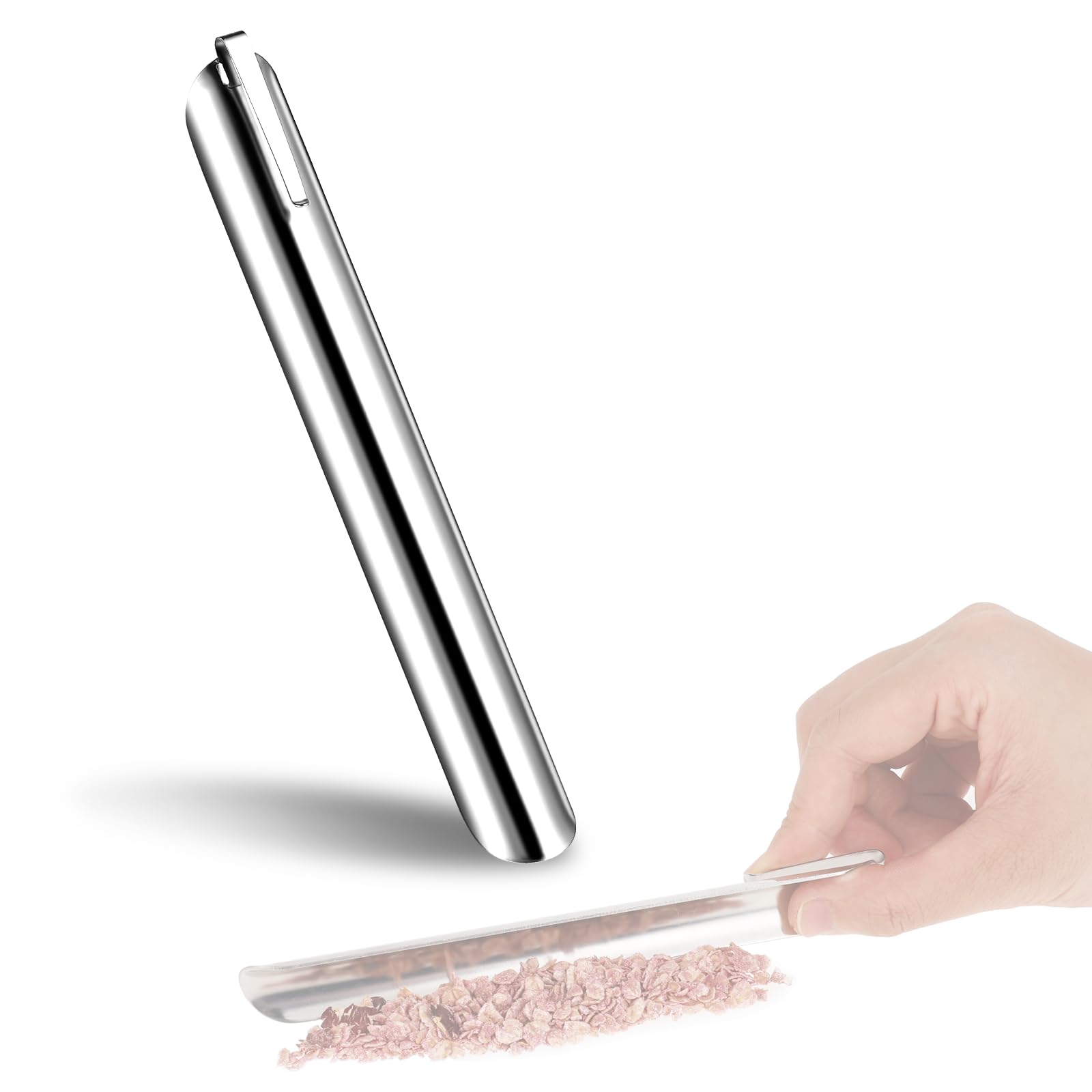 Molain Table Crumb Sweepers for Servers, 1/2Pcs Restaurant Crumb Sweepers with Pocket Clip, Bread Crumber Cleaner Stainless Steel Table Crumbers in Homes for Servers, Waiters, Waitresses (1)