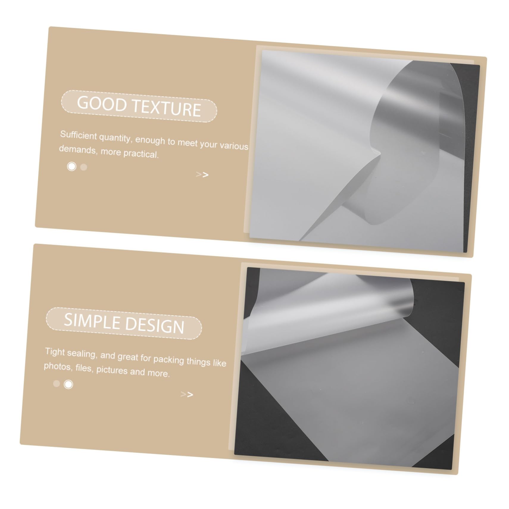 Film de Lamination 100 Pièces en Plastique pour Photos et Fichiers
