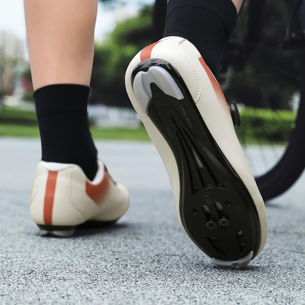 JiuQing Buty rowerowe męskie i damskie z blokami Delta kompatybilne z butami Peloton KEO SPD Indoor Outdoor Road Bike do rowerów spinningowych