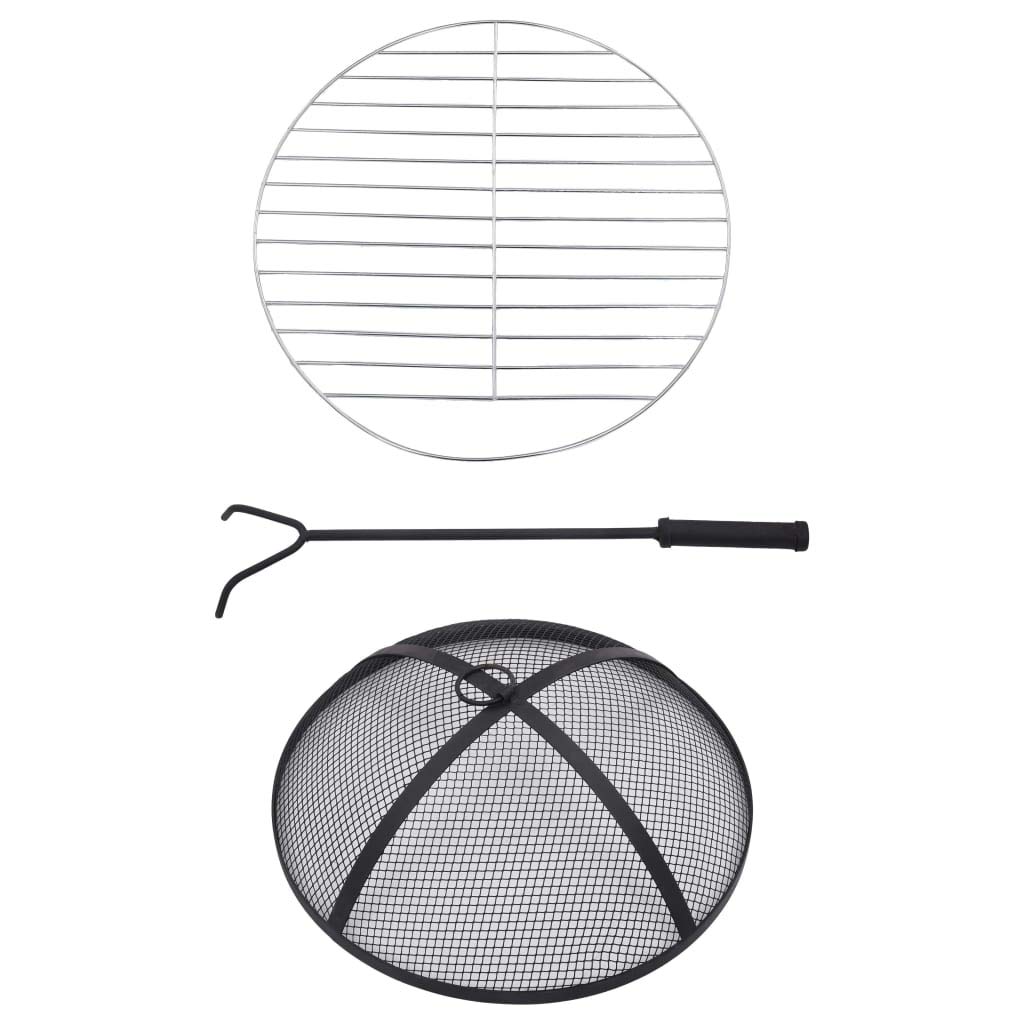 vidaXL Mesita de Jardín con Brasero Mesa de Exterior con Estufa de Candela Fuego Calentador Barbacoa Llamas Fuego Mosaico Cerámica Azul Blanco