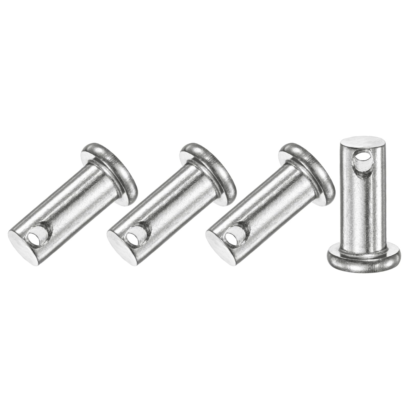 M METERXITY 4-Pack Single Hole Clevis Pins, M8 x 20mm 304 Stainless Steel Flat Head Clevis Pins for Mechanical Linkage/Fixed Parts/Ship Rigging, Link Hinge Pin Reusable