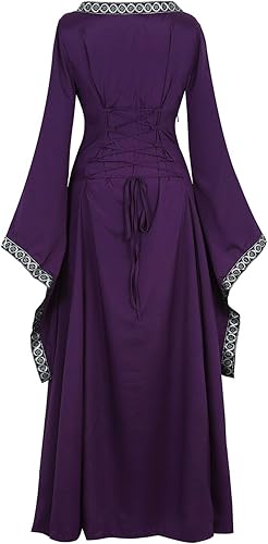 Miniatura 3 de Parlsdy Disfraz medieval de lujo de mujer victoriana, vestido largo de estilo renacentista, vestido irlandés retro para cosplay