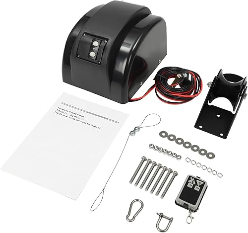 Miniatura 7 de Cabrestante de anclaje eléctrico para barco con control remoto inalámbrico para anclajes de hasta 45 libras, cabrestante de anclaje automático con