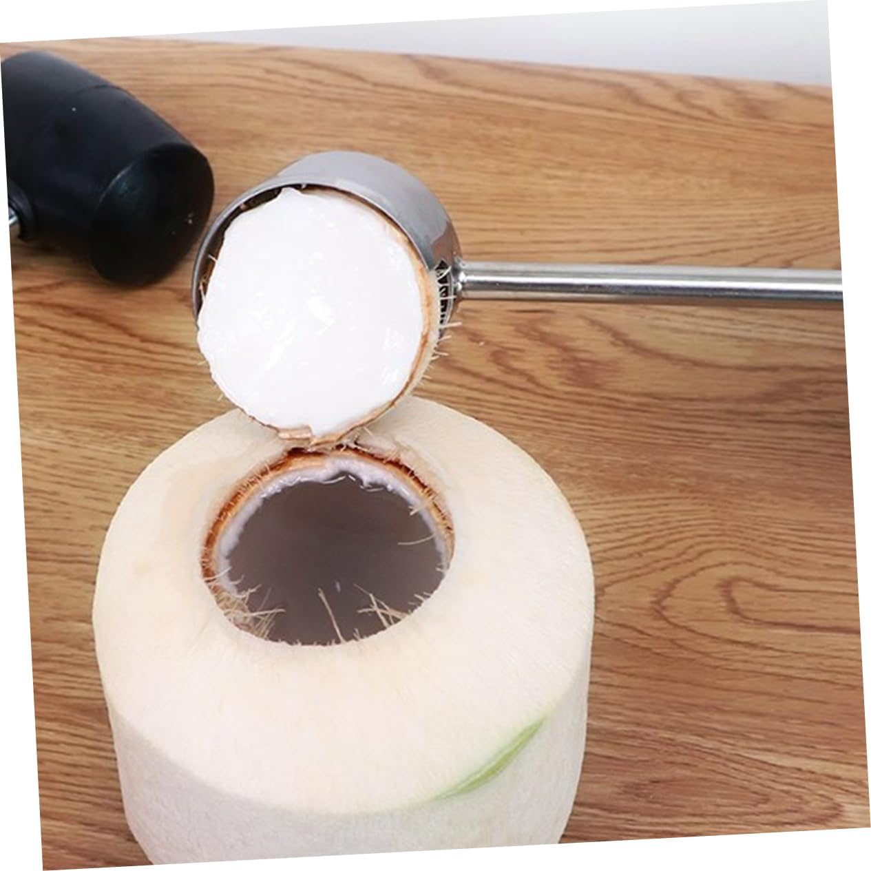 Mikinona Stainless Steel Coconut Opener Tool Easy Punch Hole for Outdoor Kitchen