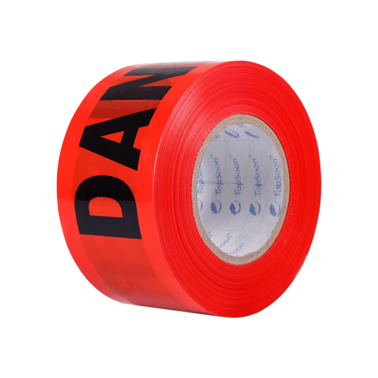 Red DANGER Caution Barrier Safety Warning Tape - Sharp Red Color 3-Inch by 300-Feet Roll Non-Adhesive