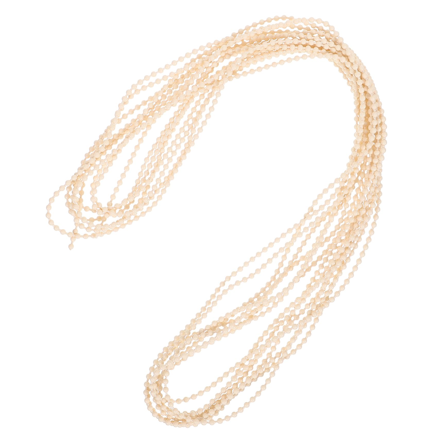 HOMOCONO 1 Set Beaded Cord Curtain Chain Beads Roller Blind Fitting with Buckles Easy to Cut for Custom Lengths for DIY Projects Weddings Celebrations