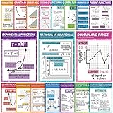 OBUSATT 18Pcs Math Posters for Classroom Algebra Posters for High School Supplies Math Bulletin Board Classroom Decorations Mathematics Educational Knowledge Wall Decor Teacher Must Haves 14 x 11 Inch