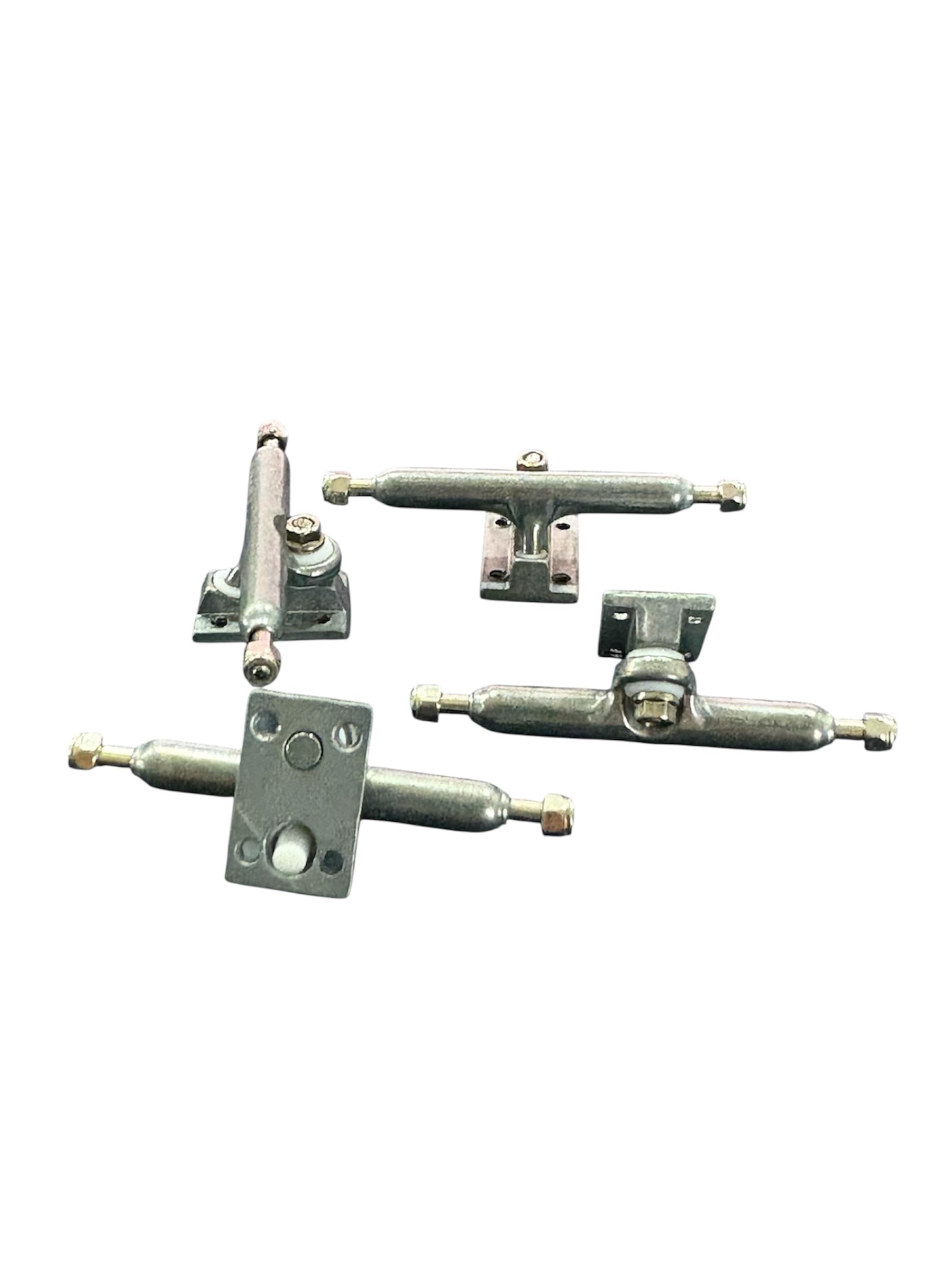 LEEFAI Pro Fingerboard Trucks G5, colore metallo grezzo, Kingpin normale, 2 camion con hardware (34 mm)