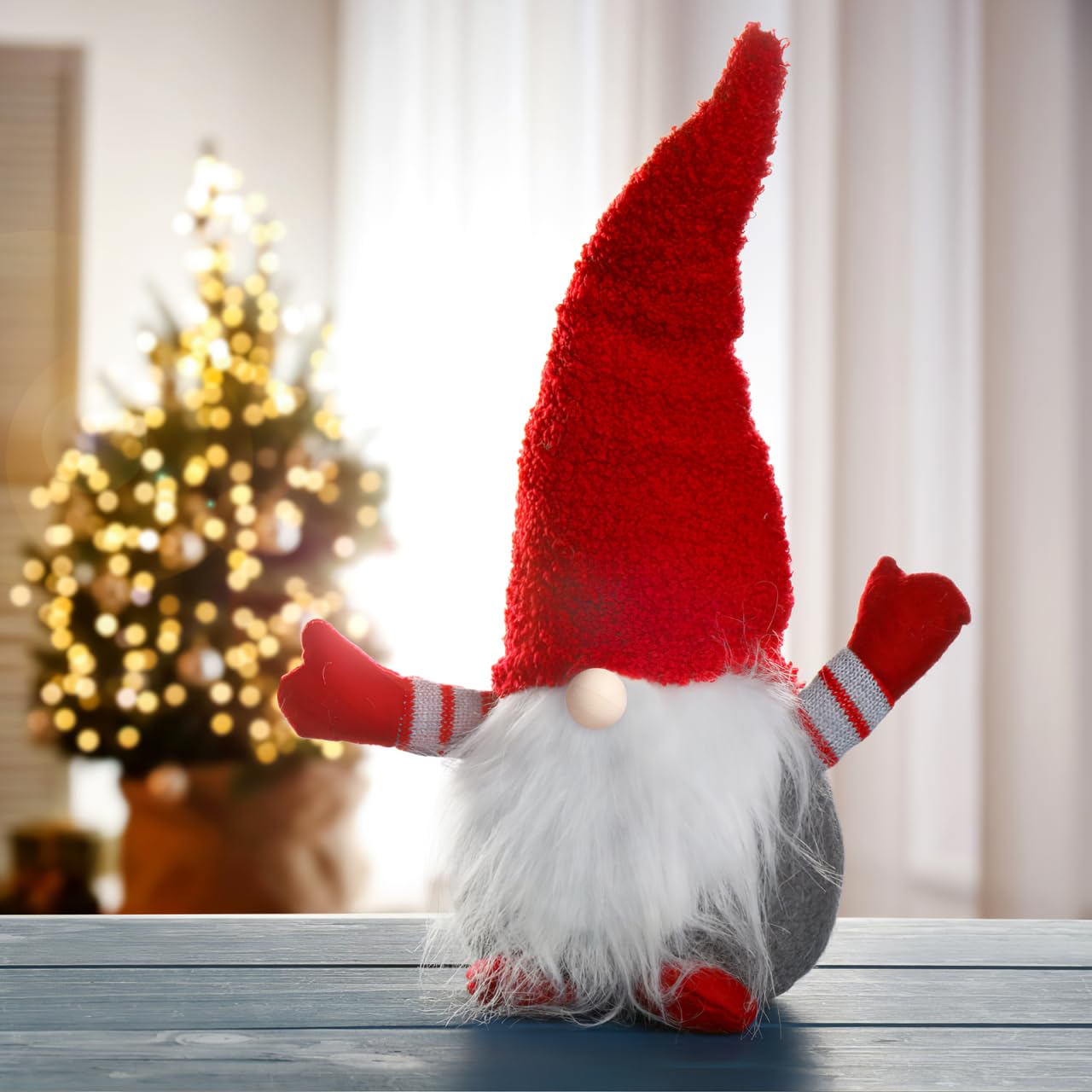 Housoutil 24er Set Wichtelbärte - Vorgestanzter Kunstpelz Für DIY Weihnachtsbasteln