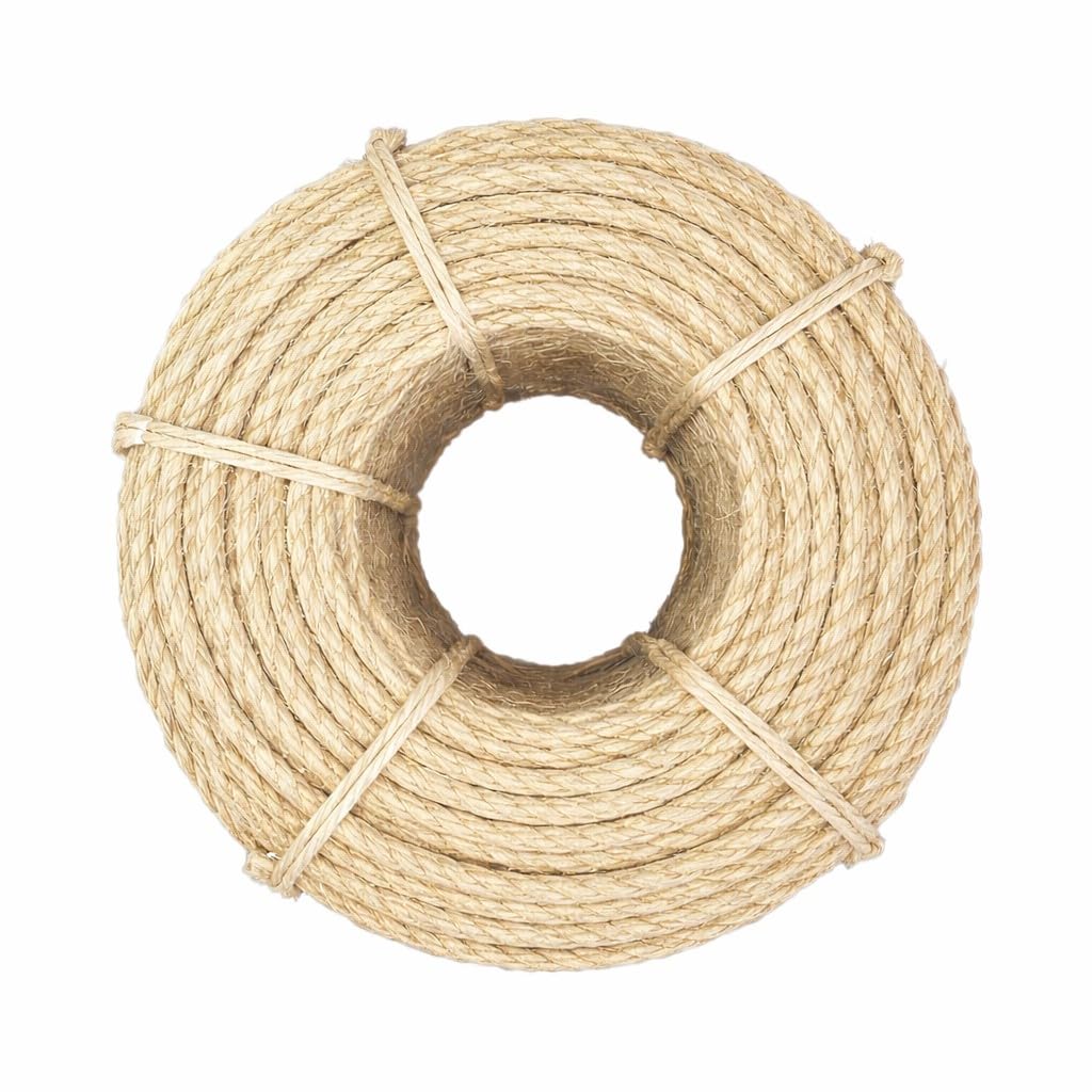 Everlasto Cuerda de sisal orgánico natural de 8 mm, varias longitudes (8 mm x 220 m)