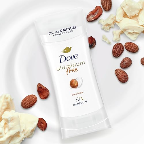 Image of Dove 0% Aluminum Deodorant Stick Non irritating Deodorant for Underarm Care Shea Butter Kindest Aluminum Free Deodorant 2.6 oz
